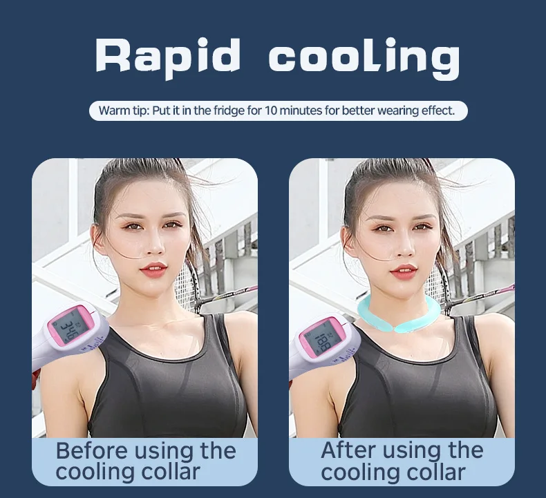 Hot Selling Summer Outdoor Sports Cooling Circle Neck Cooling Tube Cold Gel Ice Pack Neck Cooler