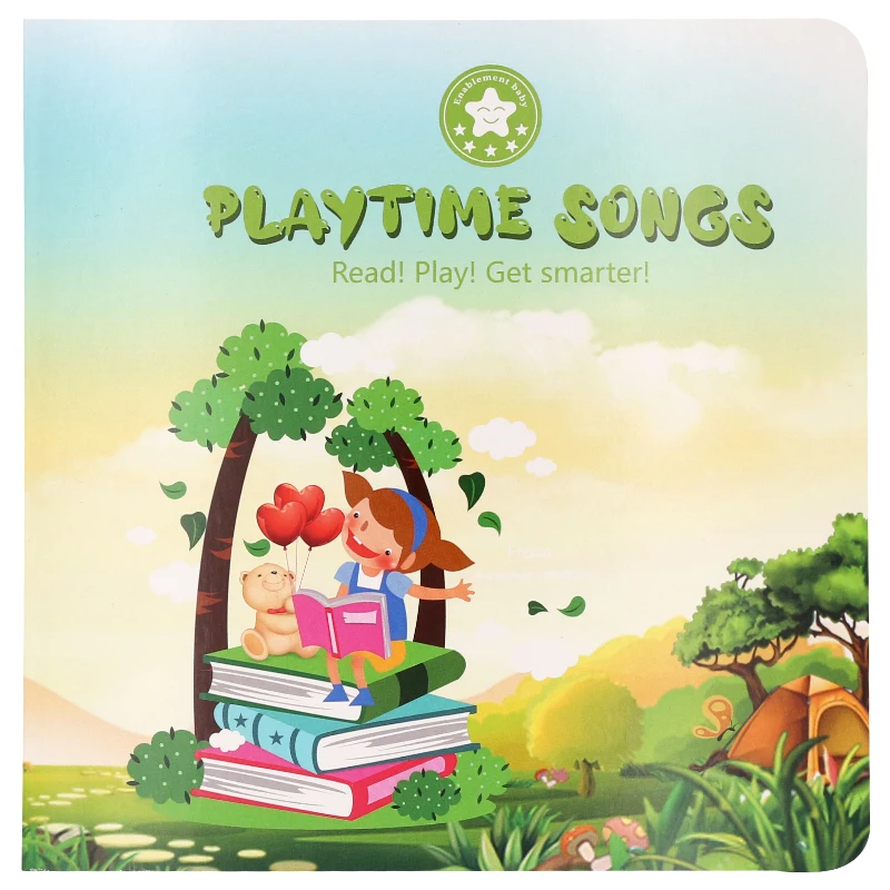 Hot sell children press button sound toy book alphabet game children music book bilingual coated paper children talking book