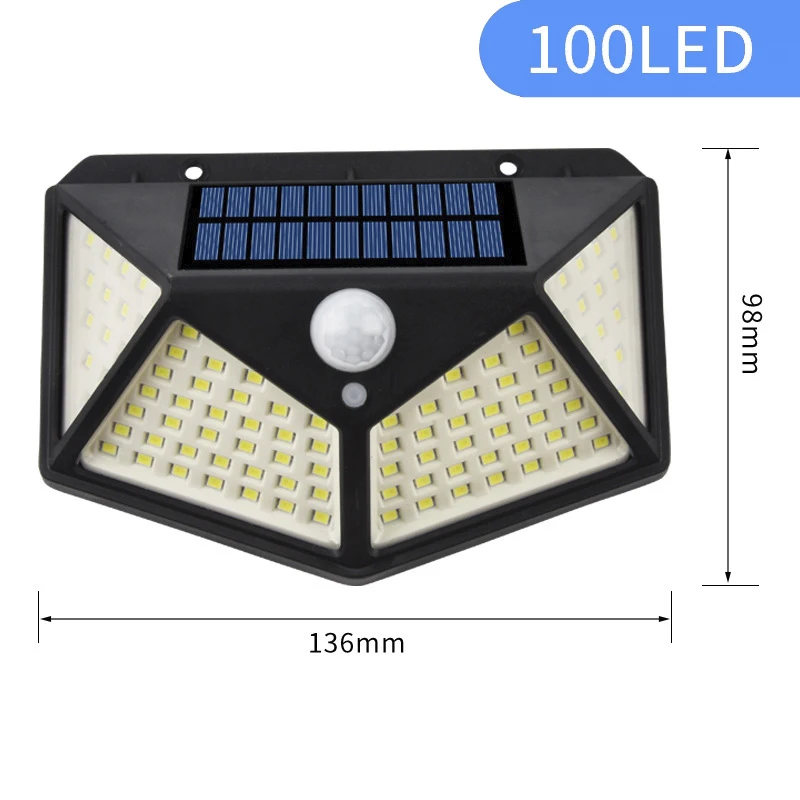 Solar Outdoor Lights LED PIR Motion Sensor Wall Light Outdoor Solar Security Light for Exterior Wall, Patio, Yard, Garden, Deck