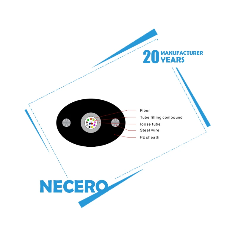  Ftth кабель OEM производитель Necero 20 лет самонесущий Малый диаметр 1 2 4 6 8 core Оптическое волокно