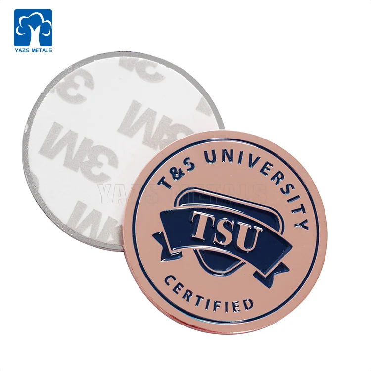 YAZS Metals Manufacturer metal club chrome electroplating auto car emblems custom auto Sticker Logo With High Quality