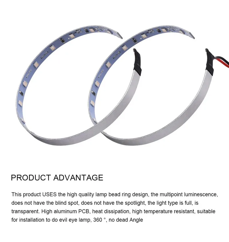 Led Projector Lens 360 Degree Led Devil Eyes For Hid Projector Led Demon Eyes Halo Ring Car Light Accessories