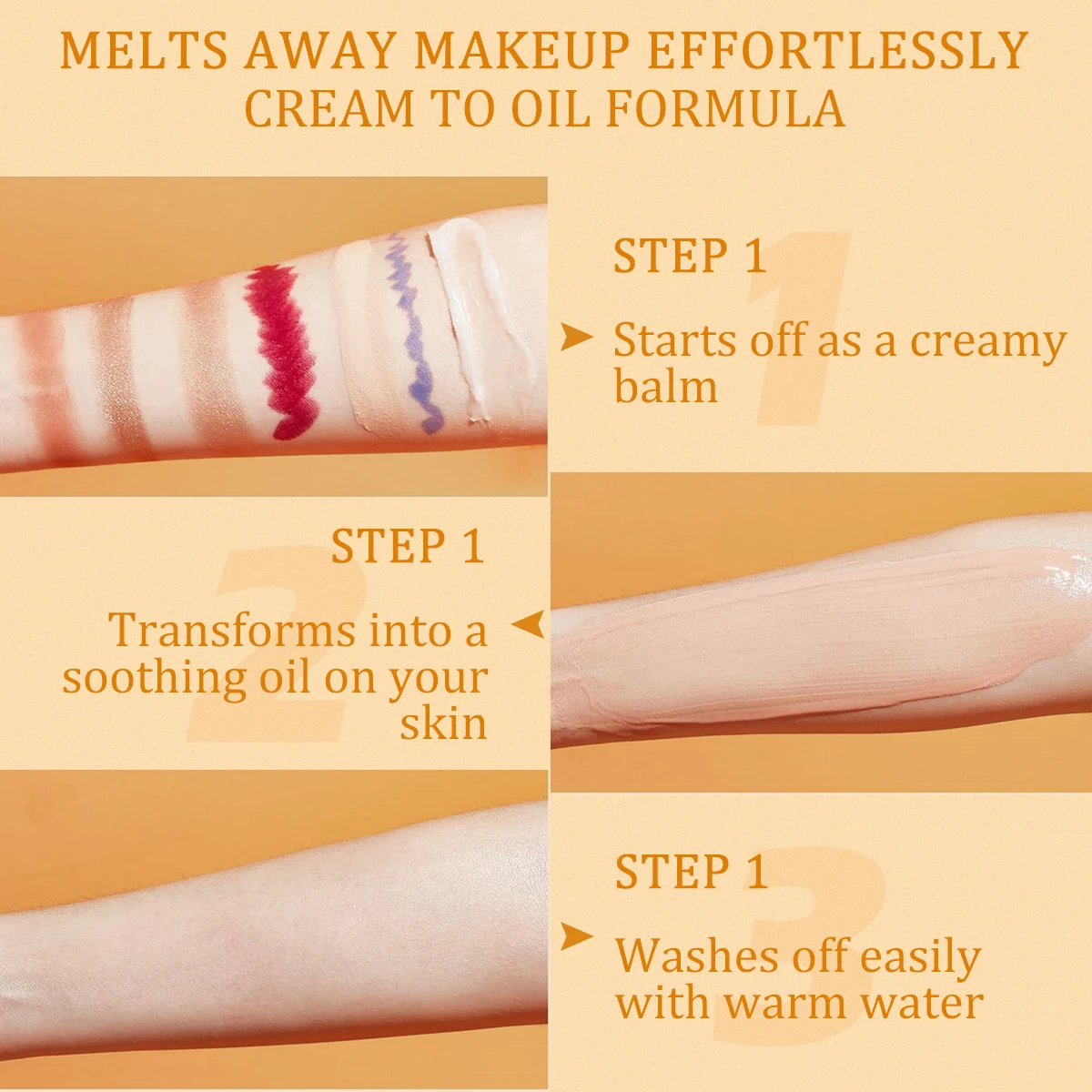 No Touch Makeup Remover Balm Easy To Use Low PH Facial Cleansing Gently Nourishing Facial Cream Makeup Remover