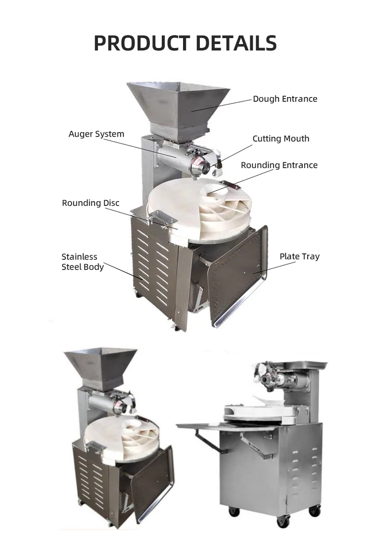 Stainless Steel Bakery dough divider rounder machine for sale/Automatic Burger Buns Dough Cutter Machine