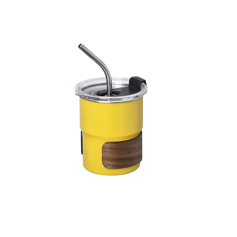 Customize Logo Anti-scald Camping 304 Stainless Steel Custom Cups Water Cup Portable Coffee Tea Cup Set Beer Travel Mug With Lid