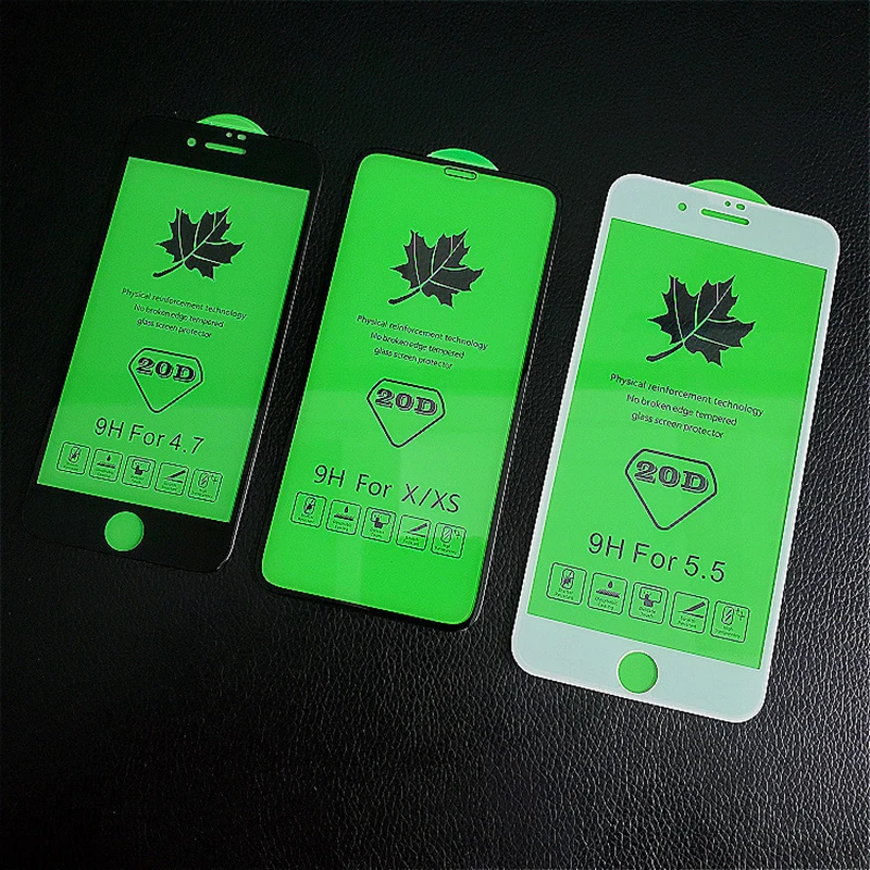 20D Curved Edge Protective Glass For iPhone 14 13 pro max full cover Screen Protector Film for iPhone XS Max 8 7 Tempered Glass