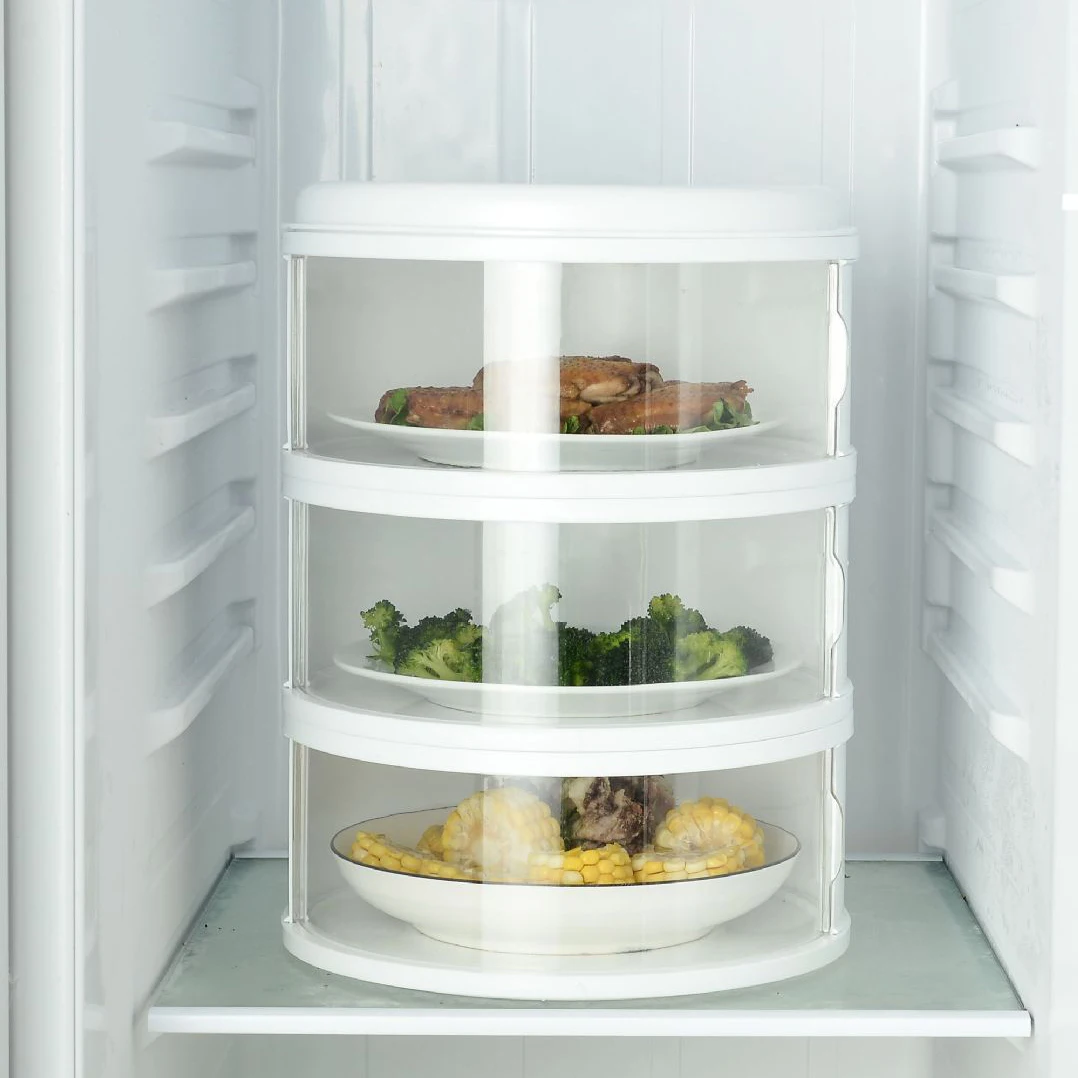 Горячая распродажа кухонный прозрачный стеллаж для пищевых продуктов пластиковая Пыленепроницаемая изоляционная