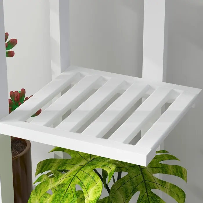 Wholesale Custom Muiti-Tiered Eco-Friendly Smooth Surface Walnut Bamboo Tall Plant Pot Stand