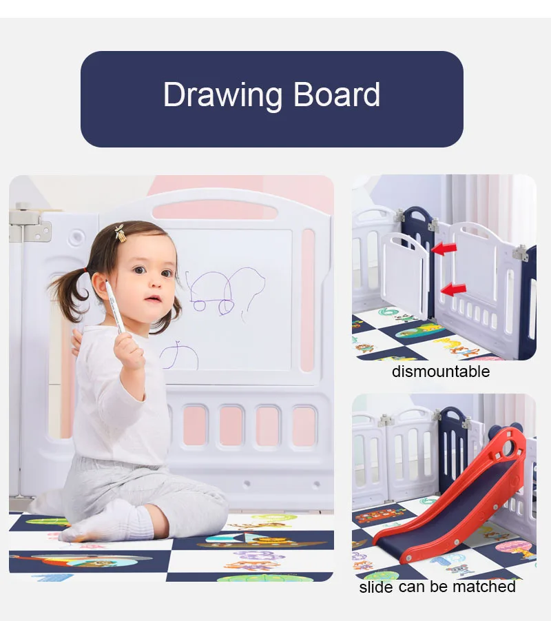 Baby Playpen for Babies and Toddlers Portable Play Yard for Children Foldable Crawling Fences Large Activity Area