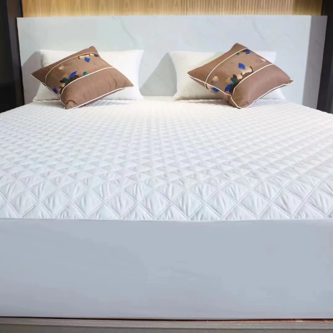 Queen Size Quilted Bed Cover Fitted Mattress Pad Cover Elastic Fitted Mattress Protector Waterproof bed bug mattress cover