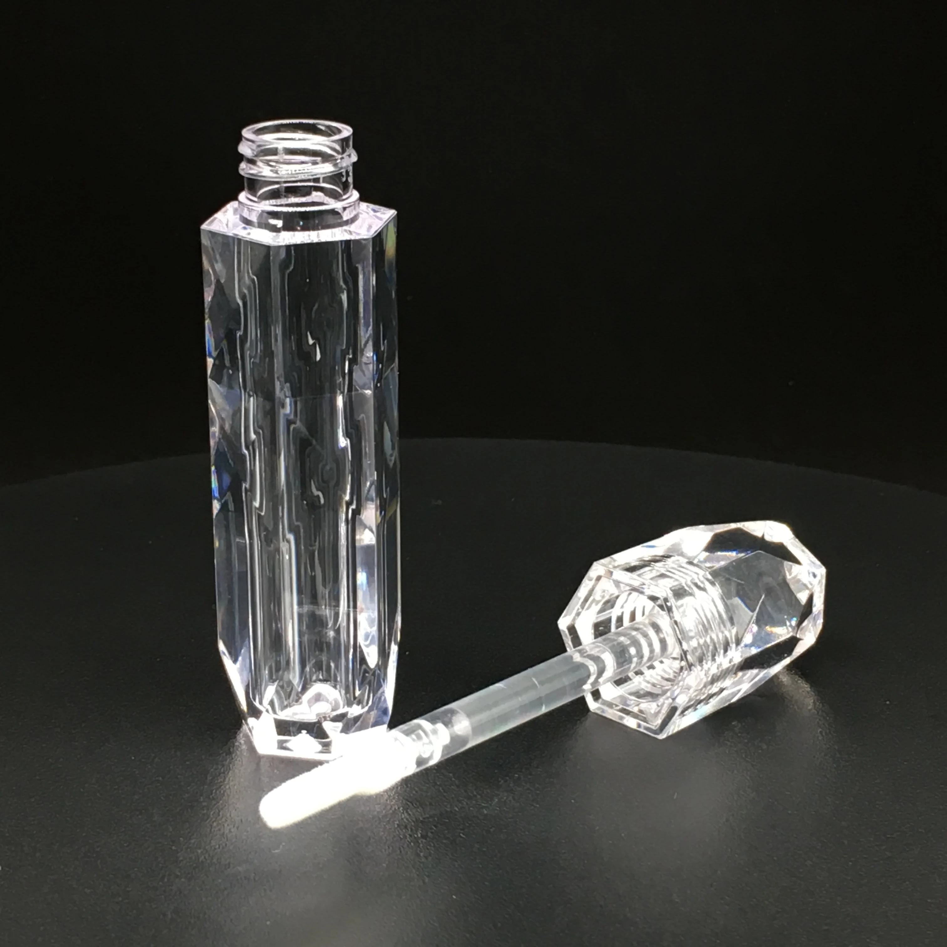 New Service Petg Plastic Empty Lip Gloss Containers Hexagon Clear Lipgloss