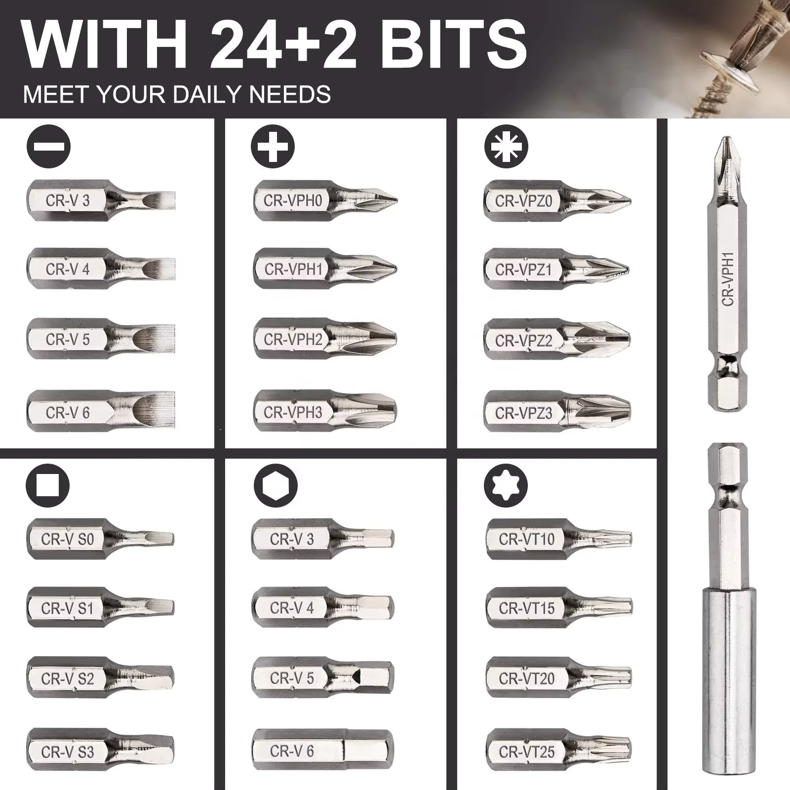 Лидер продаж 3 6 В 1500 мАч литий-ионный аккумулятор 6N.m Крутящий момент USB аккумуляторная электрическая отвертка с 26 магнитными битами