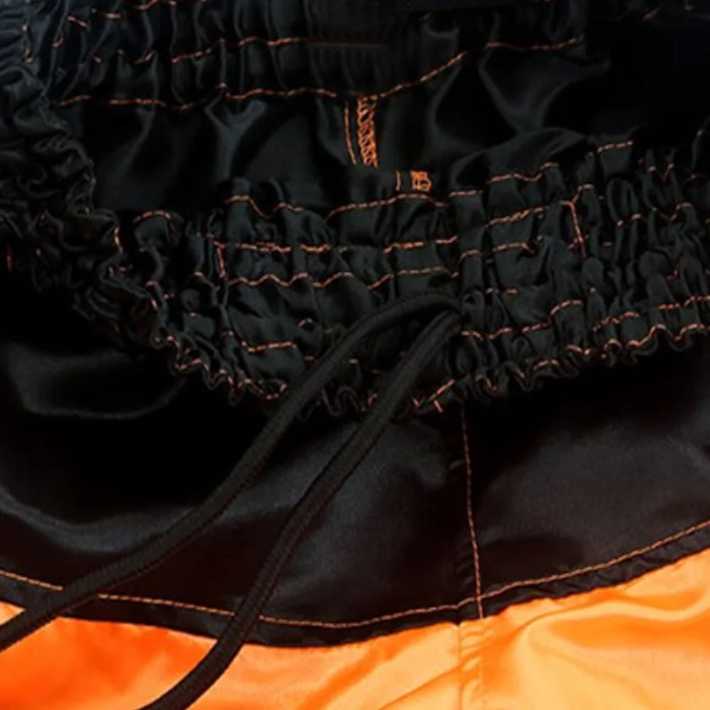 Muay Thai Shorts In Orange And Black Color Muay Thai Shorts Unique Design Hot Product