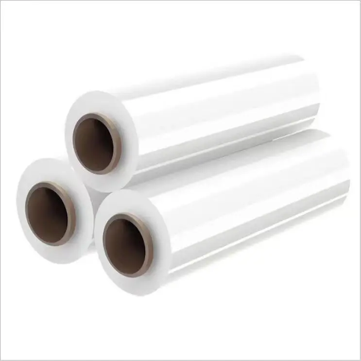 plastik film stretch wrapping roll adhesive tape shrink wrap film virgin roll 50cm
