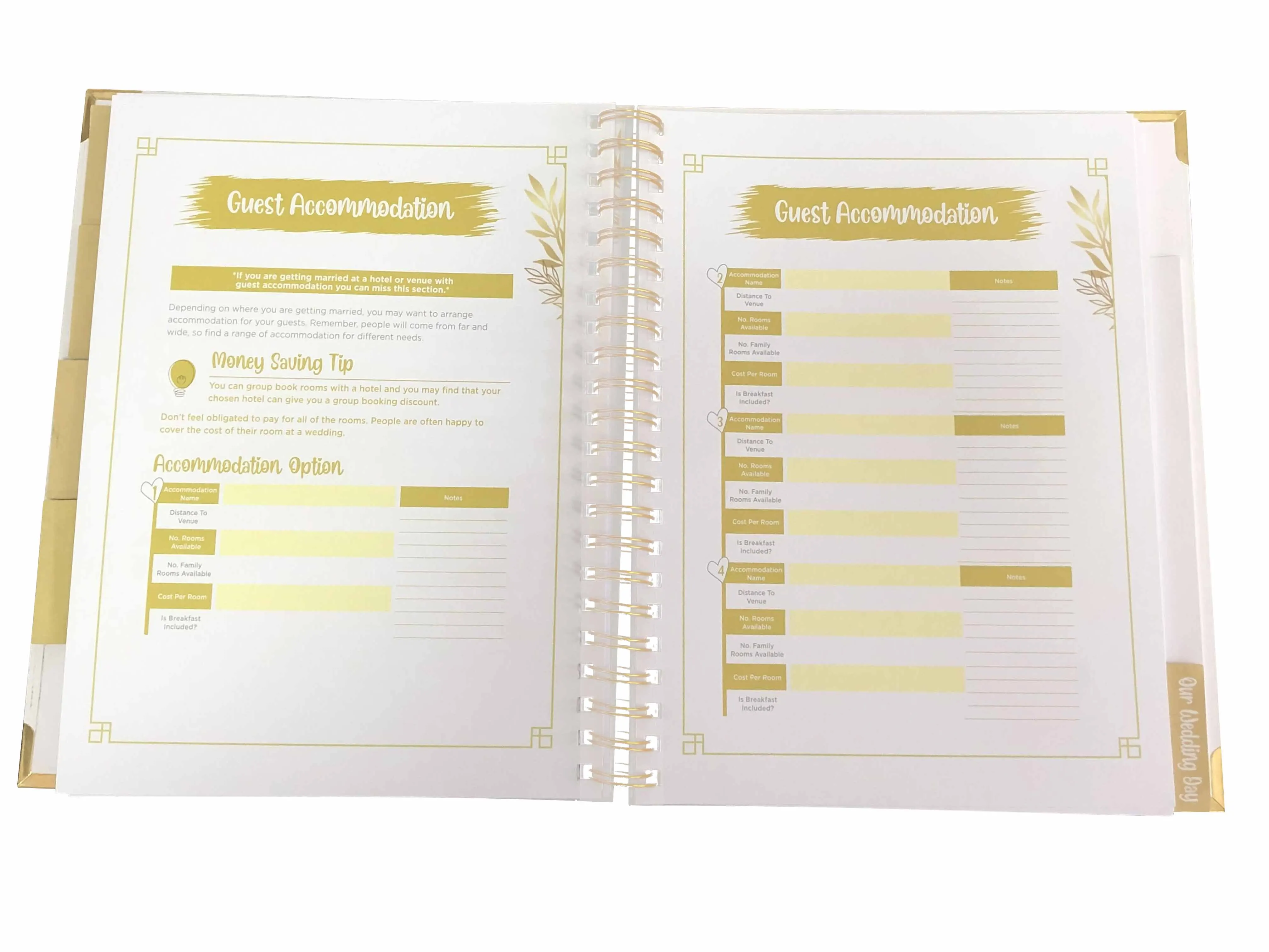 Custom A4/ A5 Diary Notebook Wedding Planner