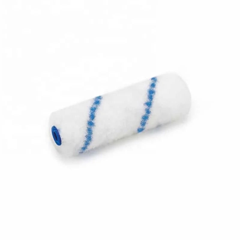 Extra durable lint free 4 inch mini nylon paint roller refill single blue stripped nylon paint roller cover