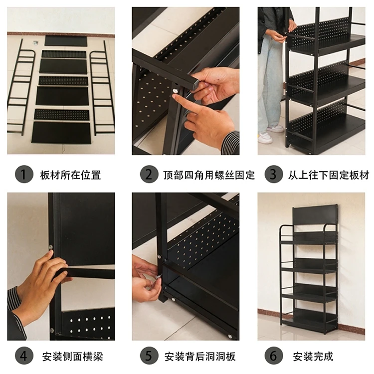 Custom Durable Layers Metal Engine Oil Display Stand Motor Oil Display Shelves Lubricating Oil Display Racks