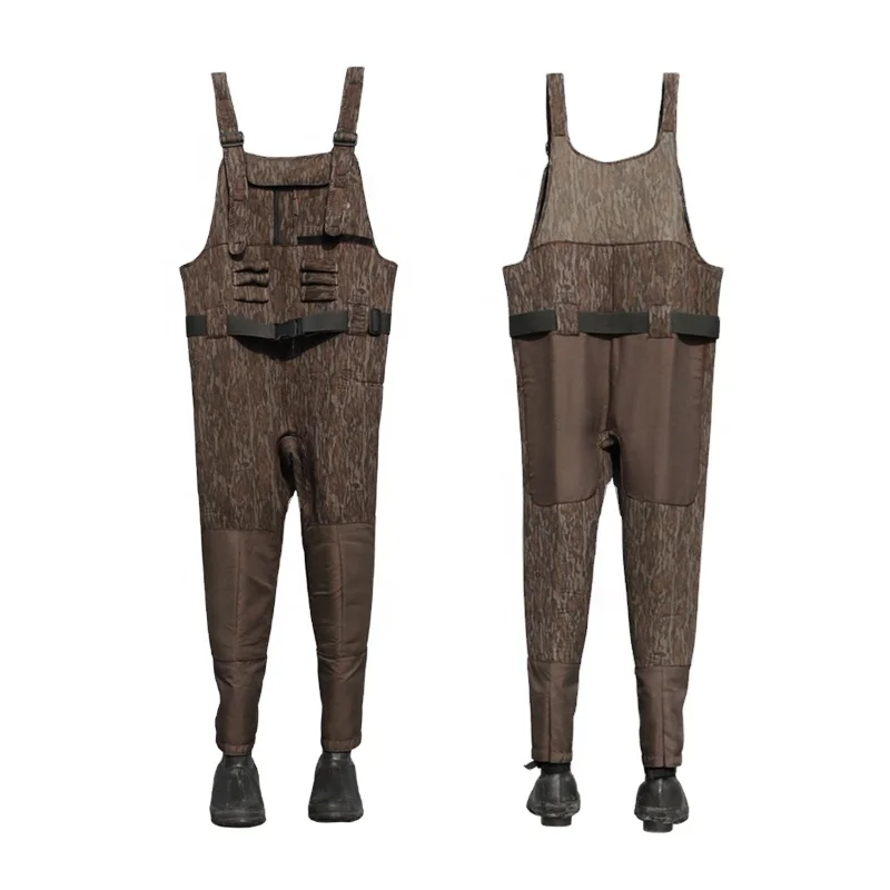 Водонепроницаемые неопреновые охотничьи сапоги UOO большого размера с нагрудным карманом