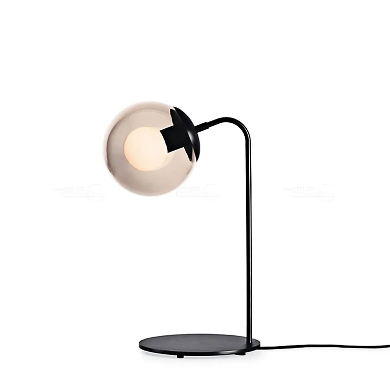 Hotel Bedroom Table light Clear Glass Ball Lamp Desk