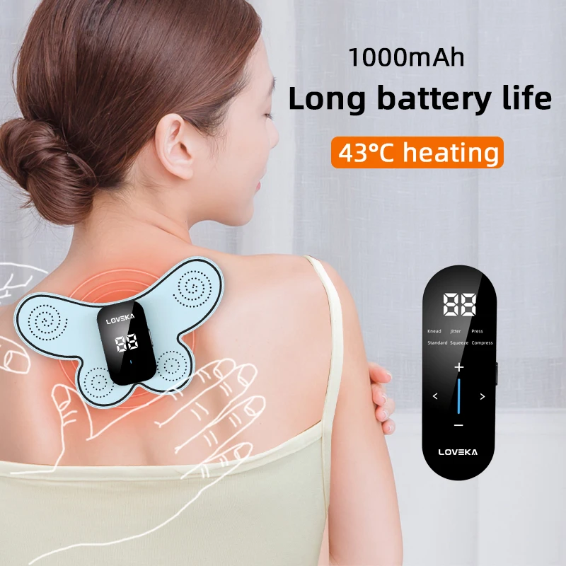 EMS Muscle Strength Heating Wearable System Wireless Heated Unit Muscle Stimulator Combination for Pain Relief, Arthritis
