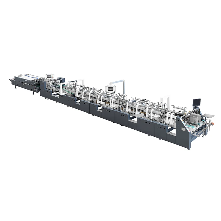 
China factory High speed automatic fruit carton Full Automatic Box Folder Gluer Machine 