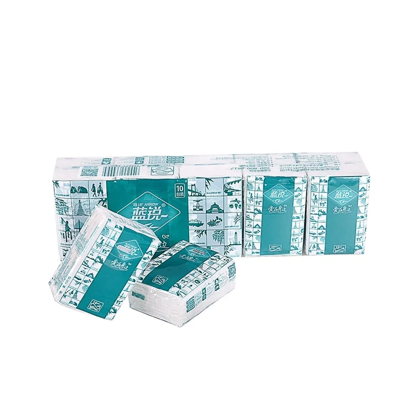 Customized bamboo pulp natural white mini pocket tissue pack facial tissue paper handkerchief