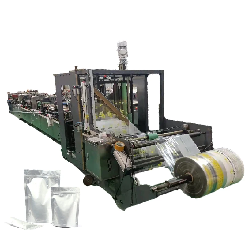 Manufacturers recommend zipper bag mylar custom printed bag machine three seal stand up bag production equipment.