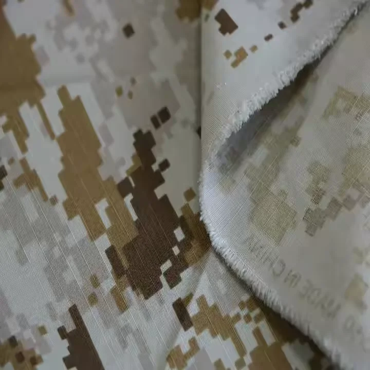 Нейлон/хлопок пустынные цифровые камуфляжные печатные ткани для боевой формы