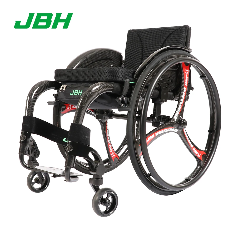 Легкие спортивные инвалидные коляски JBH из углеродного волокна для инвалидов