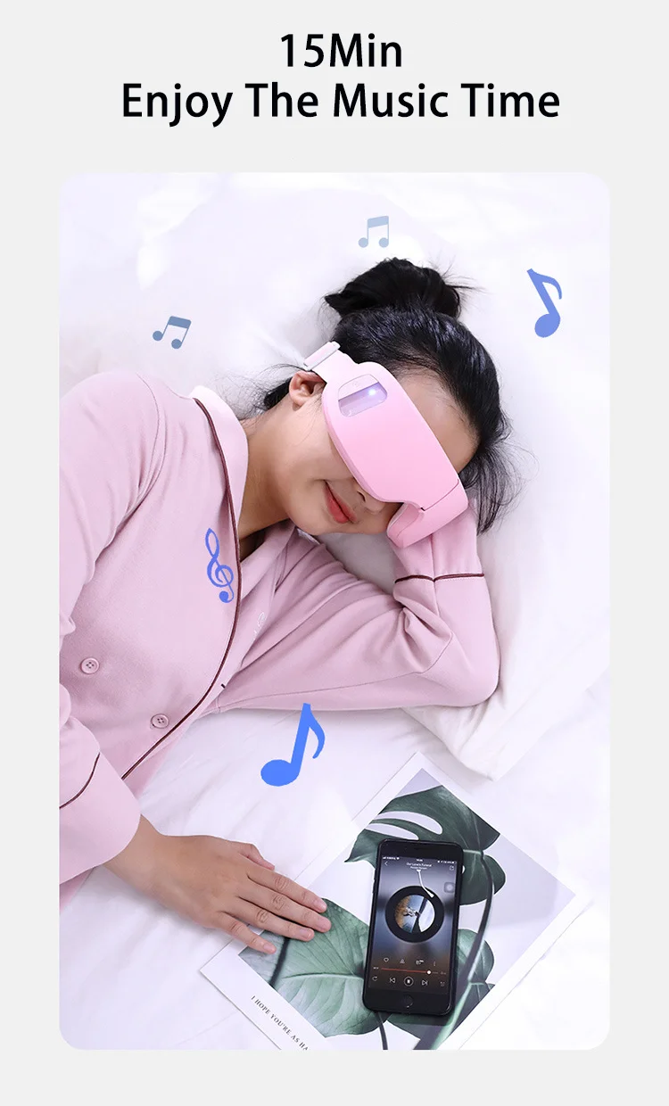 Smart electric eye Massager hot compress massage heat reye massager phototherapy Device