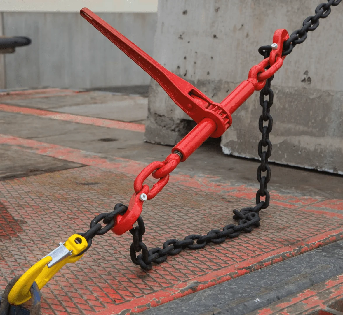 Red Painted Lever Type Load Binder Adjustable Tension Levers Handle Chain Tensioner