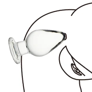 YPM Mushroom Shape Massage Bum Plug Crystal Glass Large Anal Plug Butt Plug