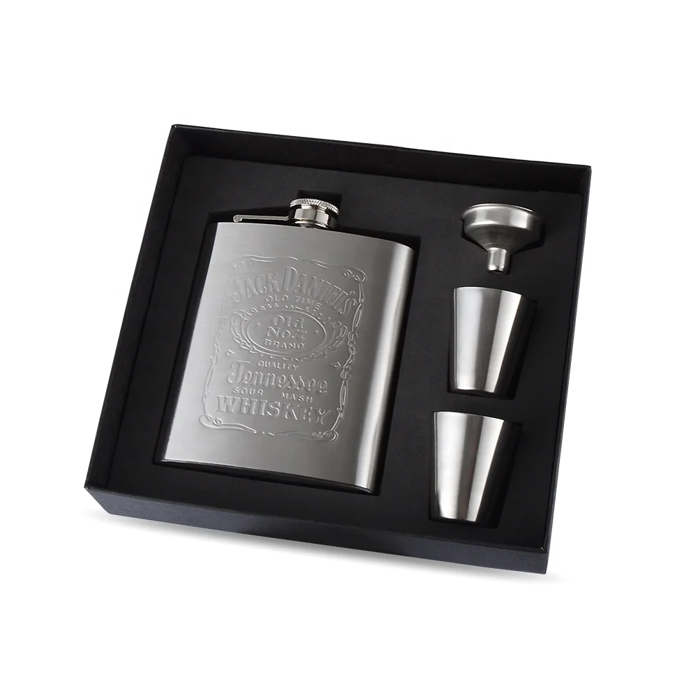 
Wholesale 20oz custom stainless steel wrapped with laser engraving logo quality hip flasks for men 