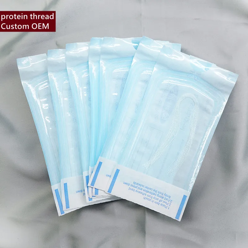 Private Label High Quality Face Lift And Tighten Radar V engraved Protein Line Silk Collagen Threads