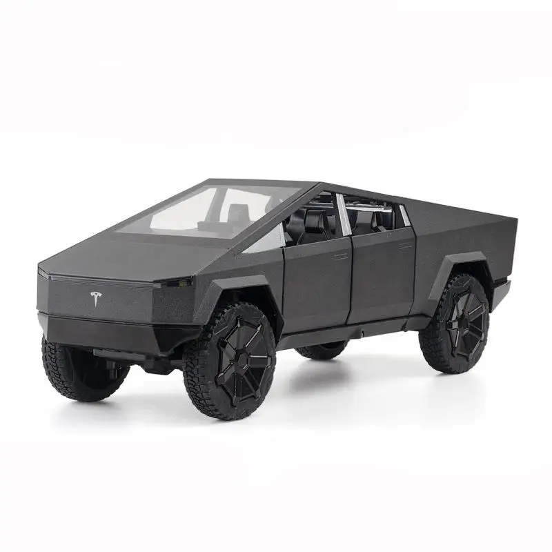 1:32 Tesla Cybertruck пикап концептуальный автомобиль Детский модель кибер-грузовика игрушки с двигателем