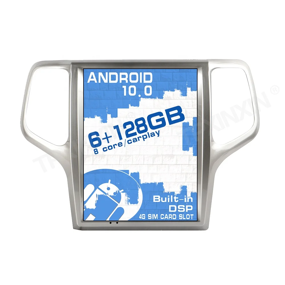 
128GB Tesla Screen For Grand Cherokee 2013 - 2019 Android Radio Multimedia Video Player Car GPS Navigation Audio 