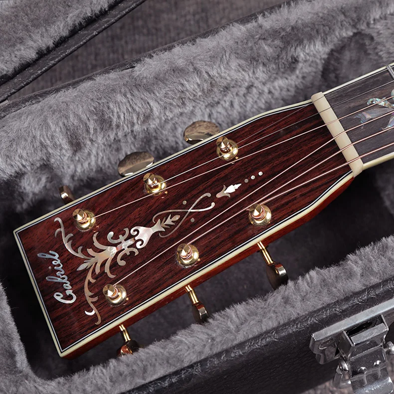 Gabrielguitar High quality Brand new design Log color acoustic guitar LR888, beautiful appearance, ABS shell inlaid, pure manual