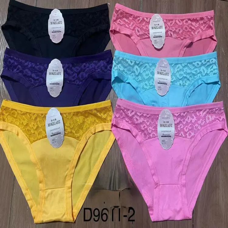 0.3 Dollar Model XMK004 Panties Wholesale Cute Students Girls Thong Sexy Bikini Lace Thong With All Colors