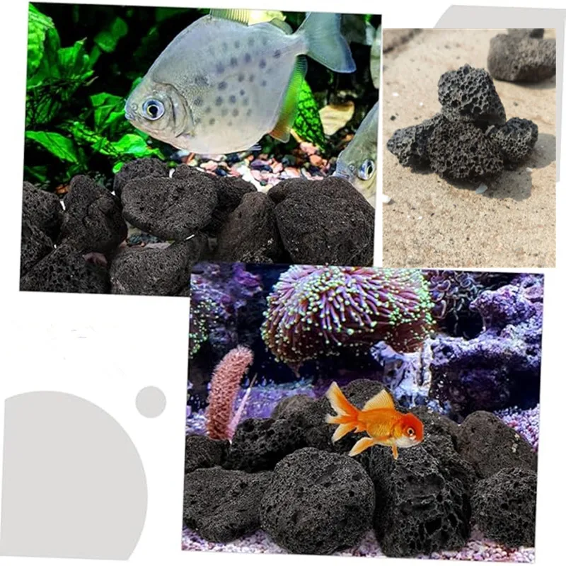 Aquarium organic fish pond filter media volcanic rock aquarium filter material molten rock marine decoration