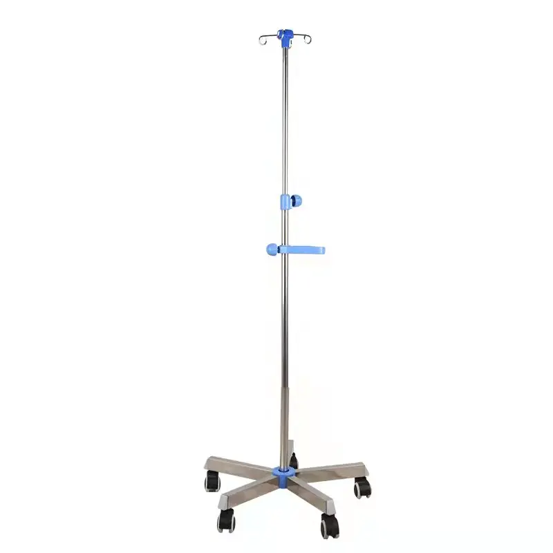 Hospital Furniture IV Pole Medical Infusion Stand Height adjustable IV Drip Stand (1600587769585)