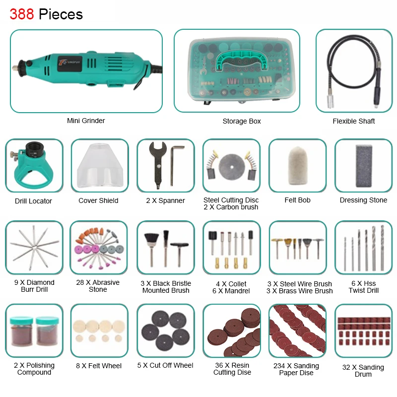 Mini Drill  Machine Dremel Drills Rotary Tools Power Tool Accessories Grinder Electric Hand Drill DIY TOOL