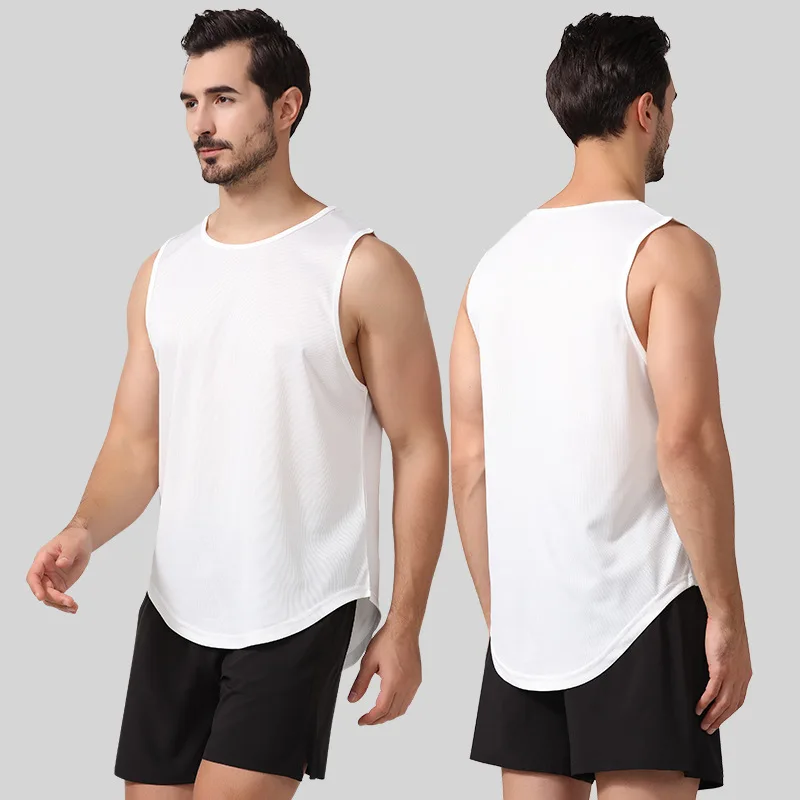 Customized Printing Marathon Sleeveless T-shirt Mens Quick Dry Sports Tank Top Running Singlet