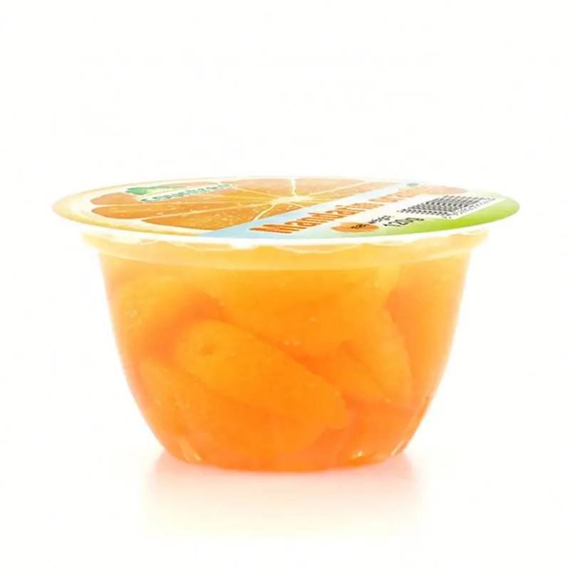 China Manufacturers 4oz canned mandarin orange plastic fruit cup
