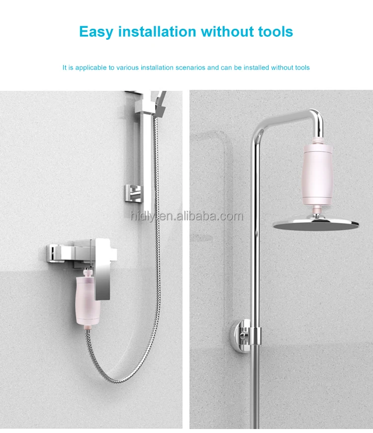 15-Stage Vitamin C Metal Shower Filter Removes Chlorine Hair Household From Bathroom Water Filter Shower Purifier