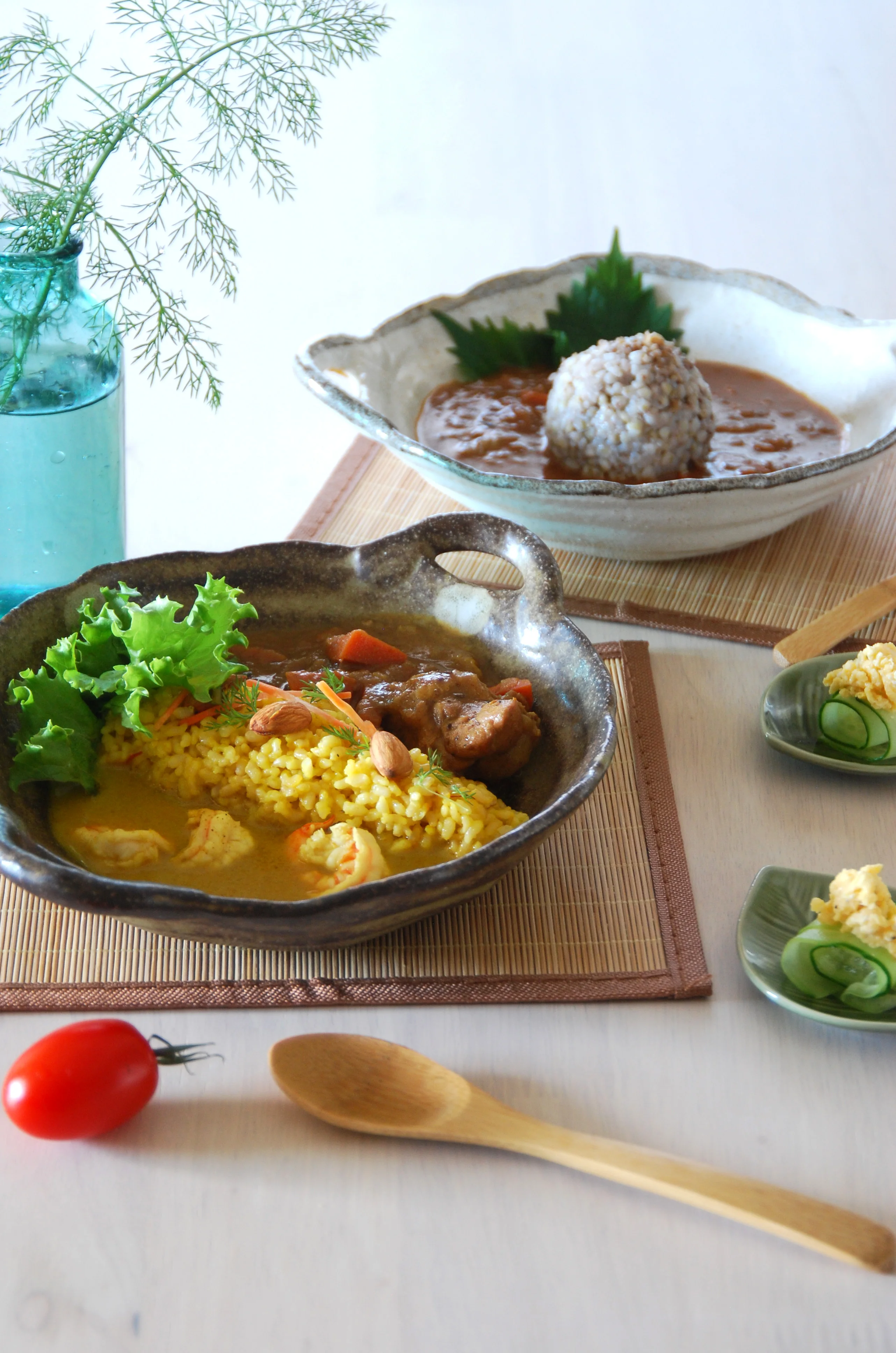Japanese cheap ceramic cereal bowl with colorful floral designs