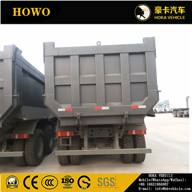 SINOTRUK HOWO A7 DUMP TIPPER TRUCK 371HP 6*4 With 5600*2300*1500MM U SHAPE BODY GREY COLOR