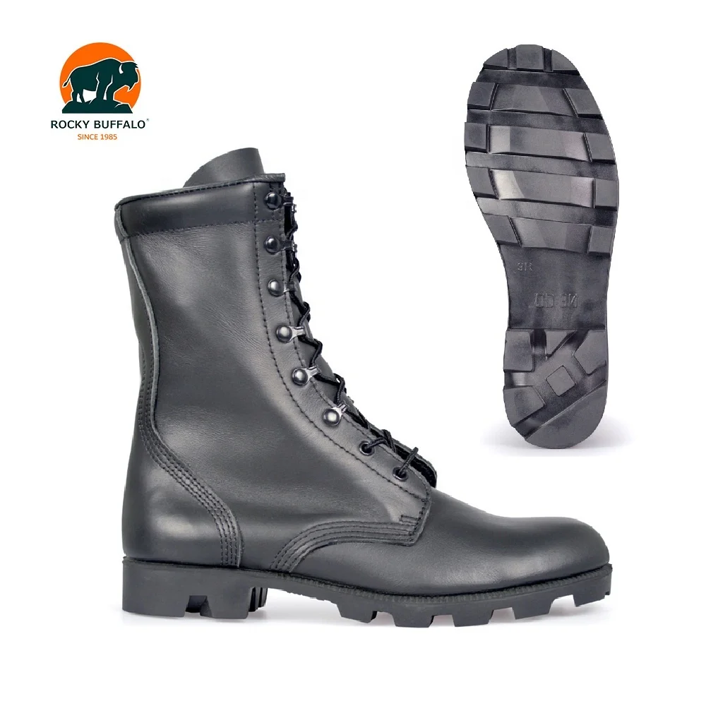 Rocky Buffalo Black full leather combat safety boots waterproof tactical boots