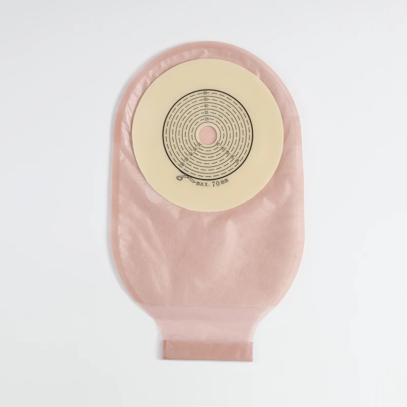 Non Woven Fabric Ostomy Colostomy Bag one piece Medical Adhesive Drainable Ostomy Bag With Clamp Colostomy Pouch