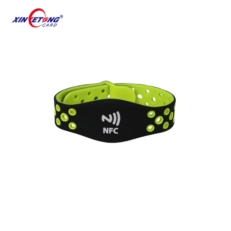 Factory price 13.56MHz silicone RFID NFC wristband bracelet NFC smart band