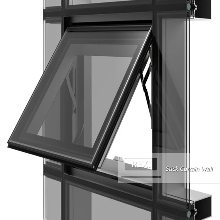 China Manufacturer Factory Price Multifunctional Stick Curtains Wall Buildings Curtain Glass Wall Customizable Size